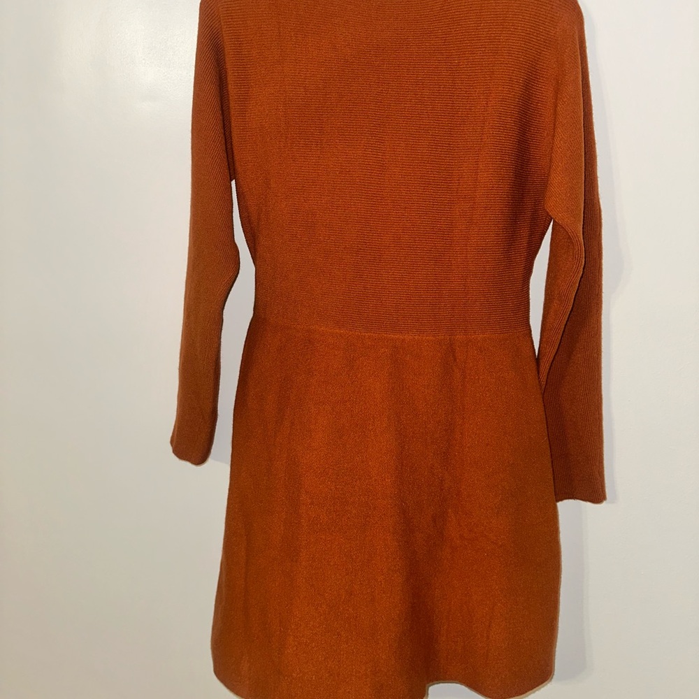 Rust Wrap Dress - Picture 7 of 7